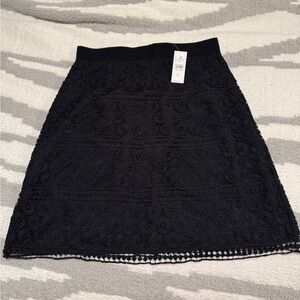 LOFT Black Lace A-Line Skirt - Classic Women's Skirt
